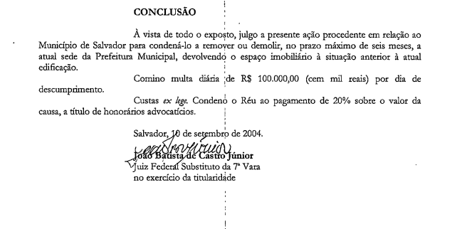 Trecho da Sentença - 2004