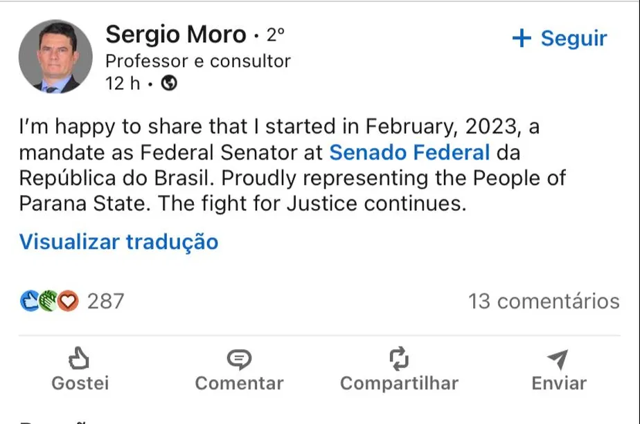 Foto: Reprodução / LinkedIn