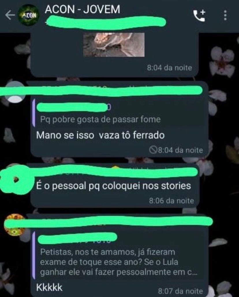 Print da conversa - Reprodução: @dceufmtcba