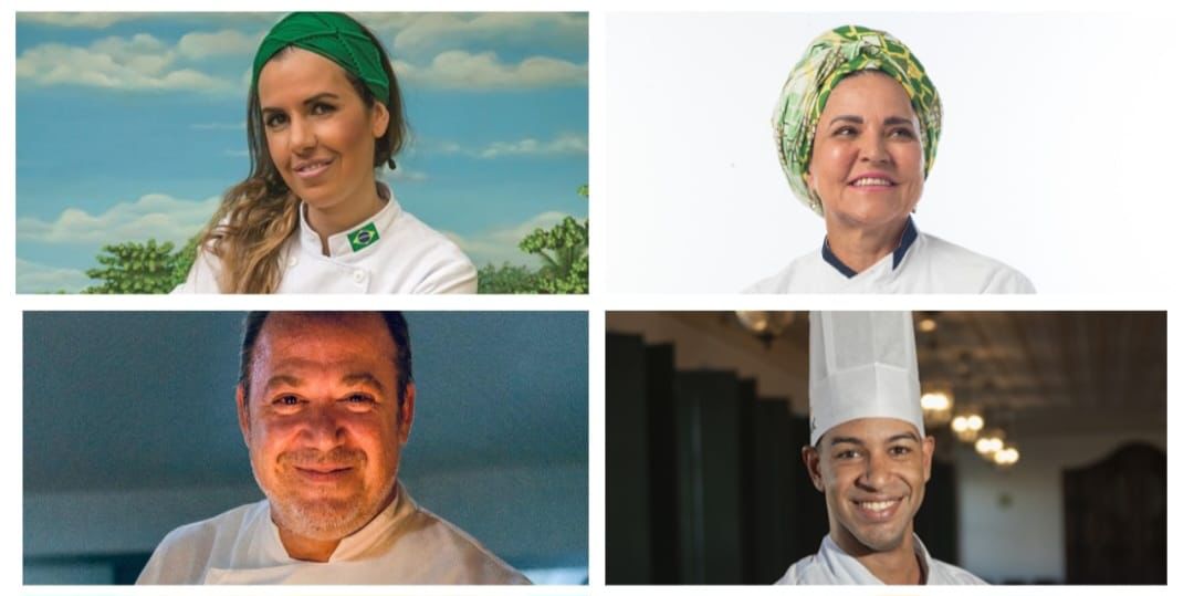 Chef Morena Leite; Chef Tereza Paim; Chef Gonçalo Ramirez; Chef Vini Soares